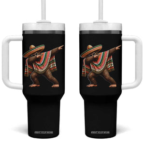 Funny Bigfoot Dabbing Cinco De Mayo Fiesta Tumbler With Handle TS14 One Size: 40 oz Black Print Your Wear