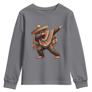 Funny Bigfoot Dabbing Cinco De Mayo Fiesta Youth Sweatshirt TS14 Charcoal Print Your Wear