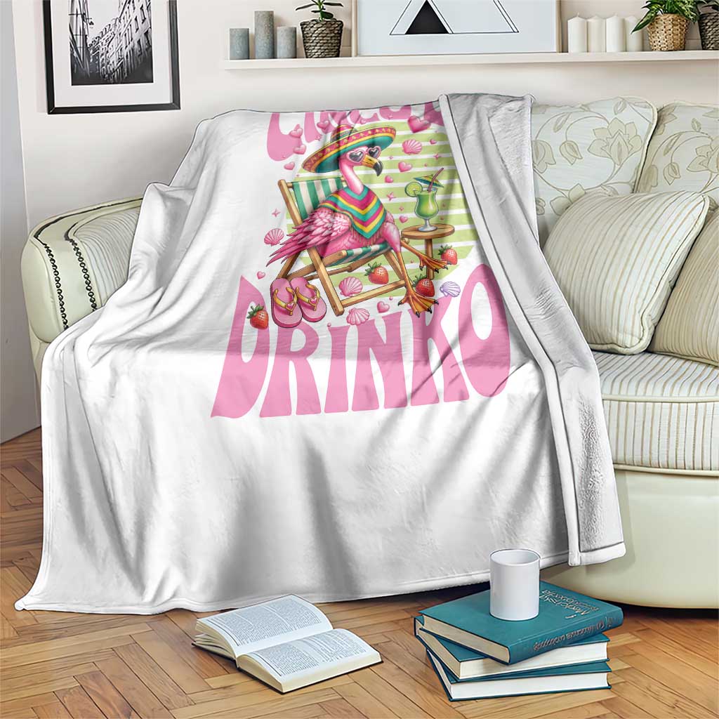 Cinco De Drinko Margarita Throw Blanket Funny Flamingo Fiesta TS14 Print Your Wear