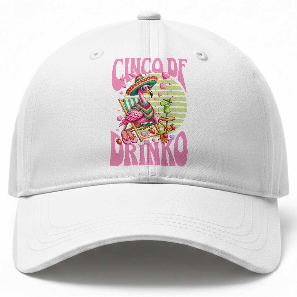Cinco De Drinko Margarita Baseball Cap Funny Flamingo Fiesta TS14 Print Your Wear