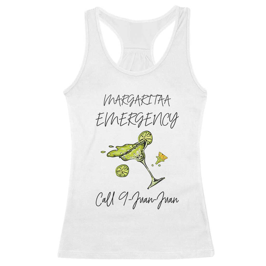 Margarita Emergency Mexican Fiesta Racerback Tank Top Funny Cinco de Mayo TS14 White Print Your Wear