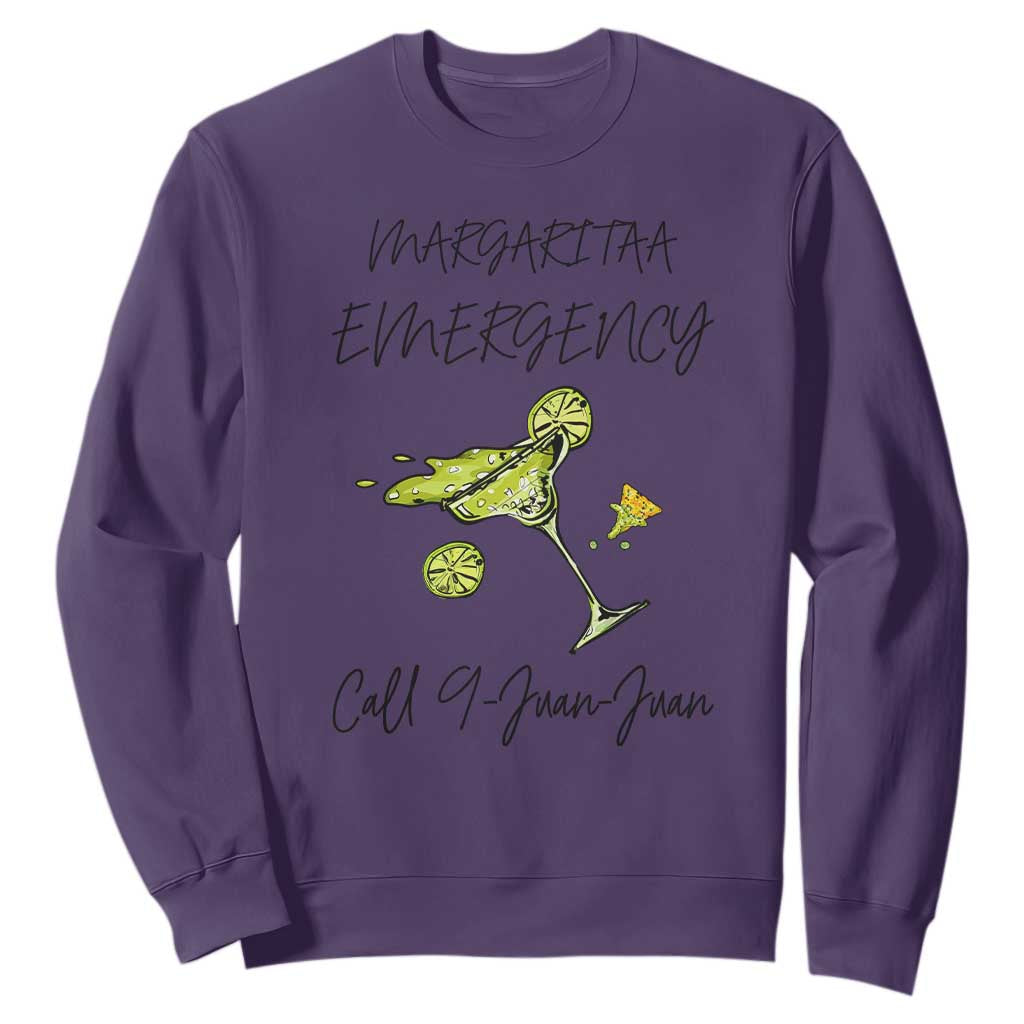 Margarita Emergency Mexican Fiesta Sweatshirt Funny Cinco de Mayo TS14 Purple Print Your Wear