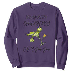 Margarita Emergency Mexican Fiesta Sweatshirt Funny Cinco de Mayo TS14 Purple Print Your Wear