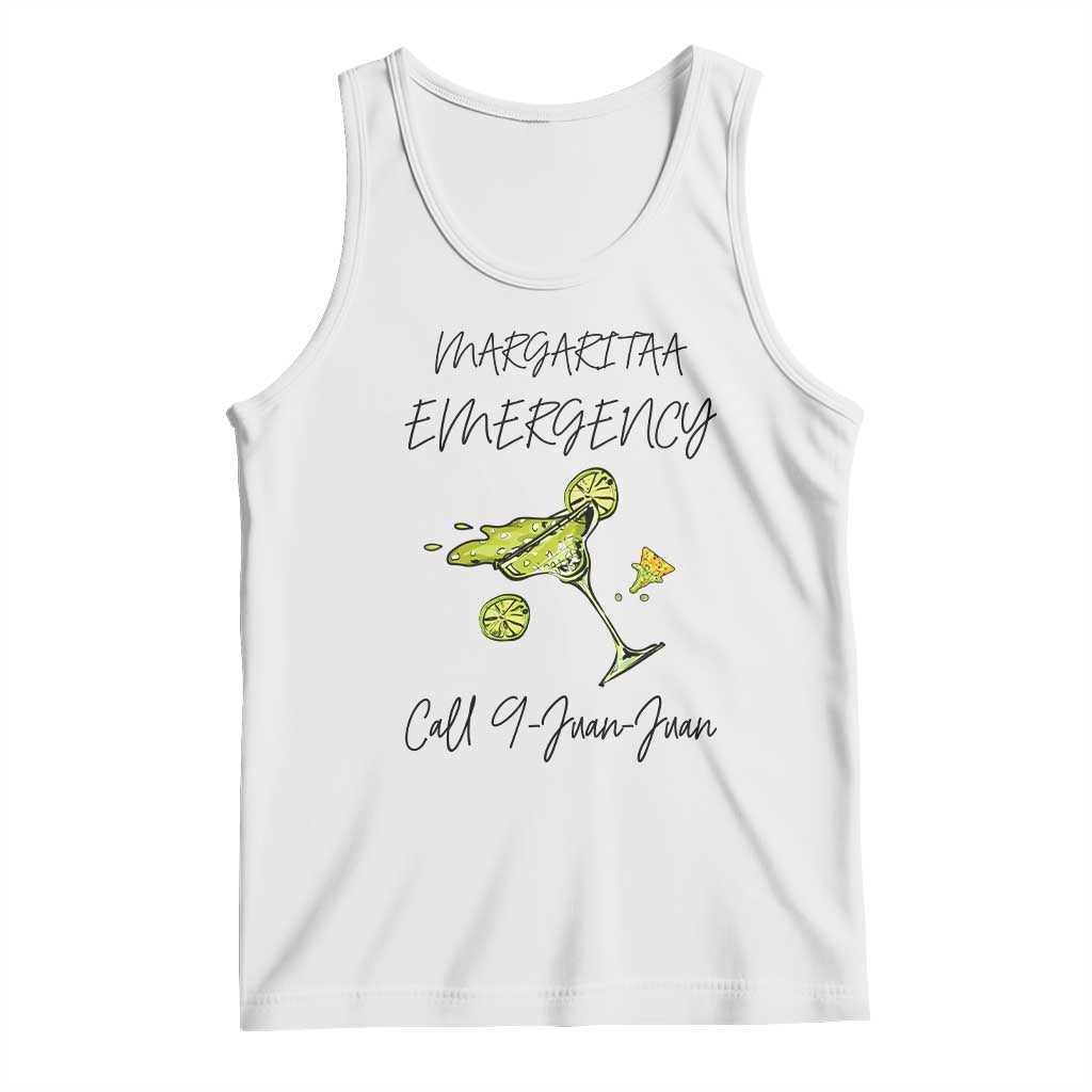 Margarita Emergency Mexican Fiesta Tank Top Funny Cinco de Mayo TS14 White Print Your Wear