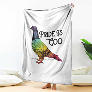 Pride Is Coo Pigeon Throw Blanket Funny LGBTQ Pride Month TS14 Print Your Wear