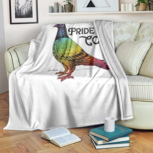 Pride Is Coo Pigeon Throw Blanket Funny LGBTQ Pride Month TS14 Print Your Wear