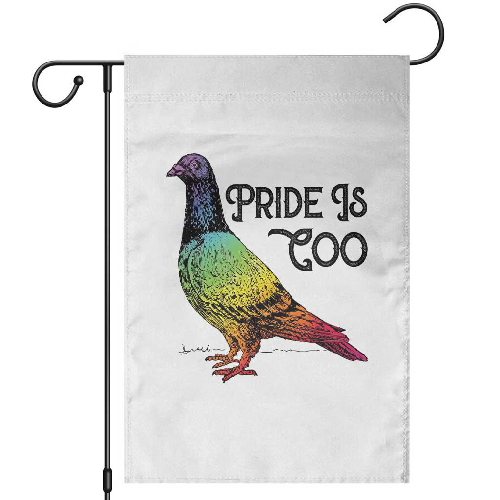 Pride Is Coo Pigeon Garden Flag Funny LGBTQ Pride Month TS14 White Print Your Wear
