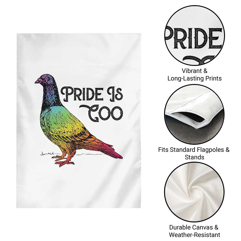 Pride Is Coo Pigeon Garden Flag Funny LGBTQ Pride Month TS14 Print Your Wear
