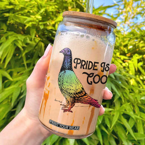 Pride Is Coo Pigeon Glass Can Funny LGBTQ Pride Month TS14 White Print Your Wear