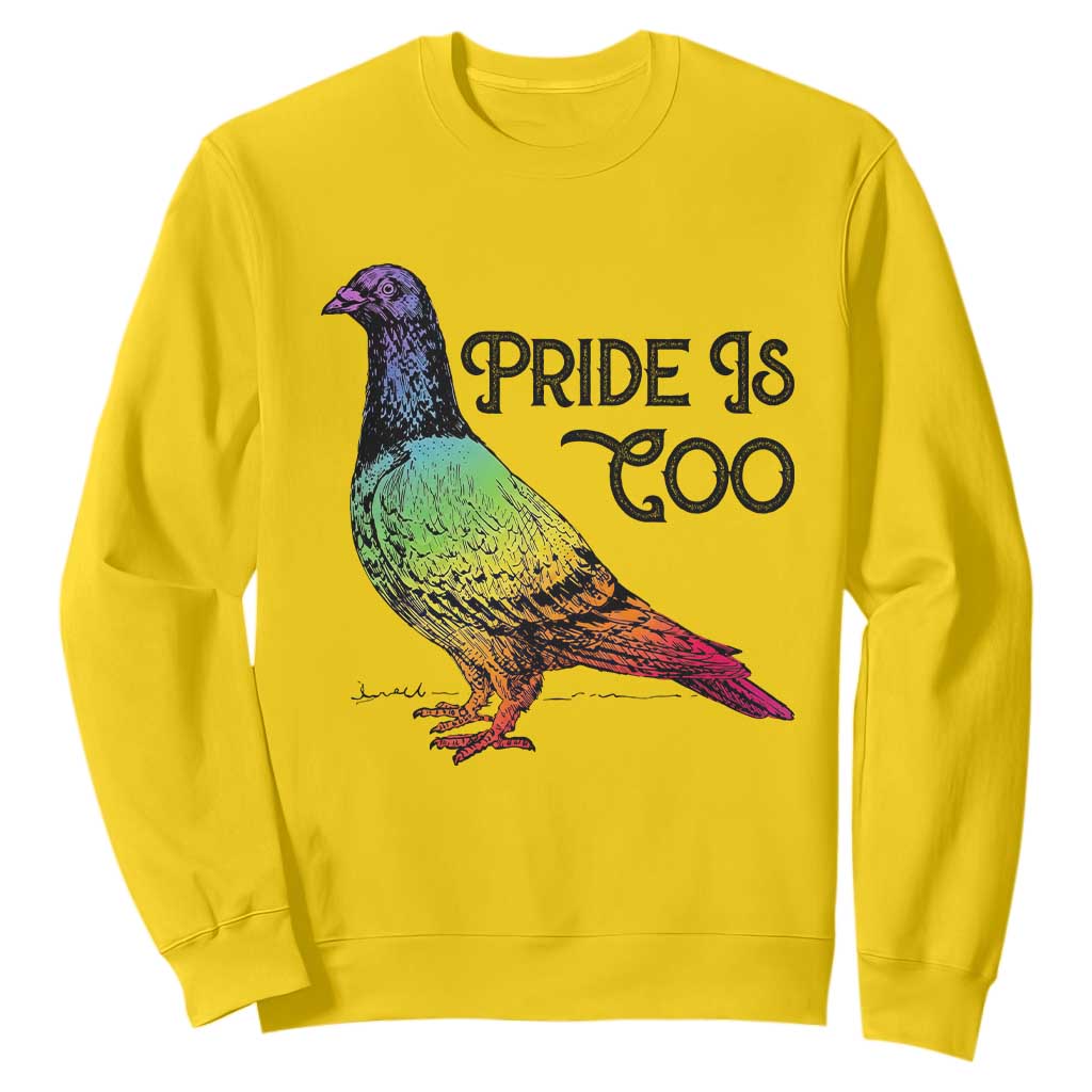Pride Is Coo Pigeon Sweatshirt Funny LGBTQ Pride Month TS14 Daisy Print Your Wear