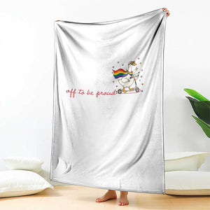 Silly Goose LGBTQ Pride Throw Blanket Off To Be Proud TS14 Print Your Wear