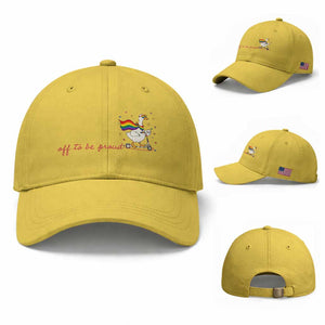 Silly Goose LGBTQ Pride Baseball Cap Off To Be Proud TS14 Baseball Cap Universal Fit Yellow Print Your Wear