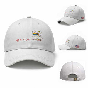 Silly Goose LGBTQ Pride Baseball Cap Off To Be Proud TS14 Baseball Cap Universal Fit White Print Your Wear