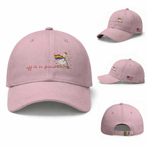 Silly Goose LGBTQ Pride Baseball Cap Off To Be Proud TS14 Baseball Cap Universal Fit Light Pink Print Your Wear
