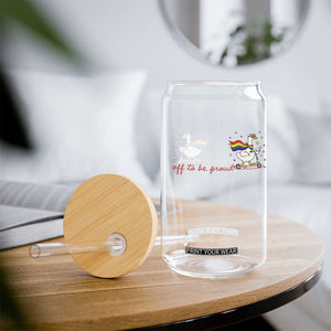 Silly Goose LGBTQ Pride Glass Can Off To Be Proud TS14 Print Your Wear