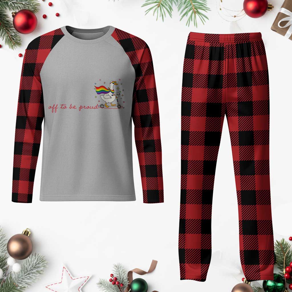 Silly Goose LGBTQ Pride Plaid Pajama Set Off To Be Proud TS14 Buffalo Plaid Print Your Wear