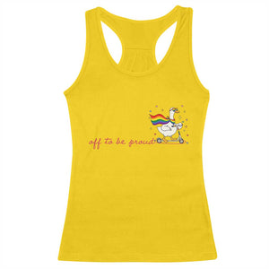 Silly Goose LGBTQ Pride Racerback Tank Top Off To Be Proud TS14 Daisy Print Your Wear