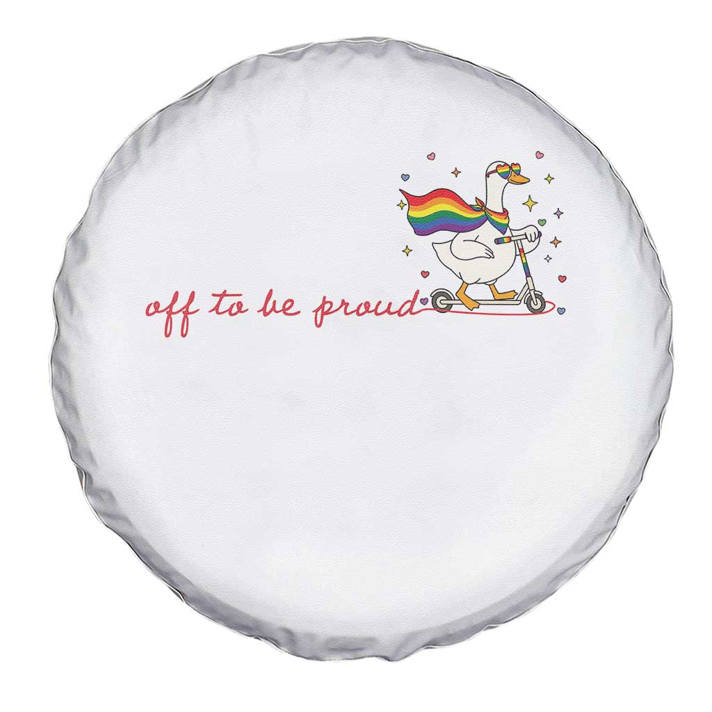 Silly Goose LGBTQ Pride Spare Tire Cover Off To Be Proud TS14 Print Your Wear