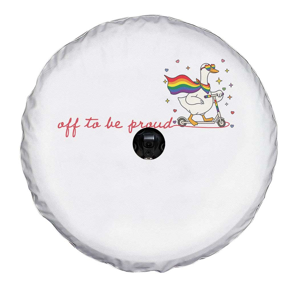 Silly Goose LGBTQ Pride Spare Tire Cover Off To Be Proud TS14 Print Your Wear