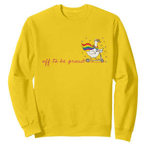 Silly Goose LGBTQ Pride Sweatshirt Off To Be Proud TS14 Daisy Print Your Wear