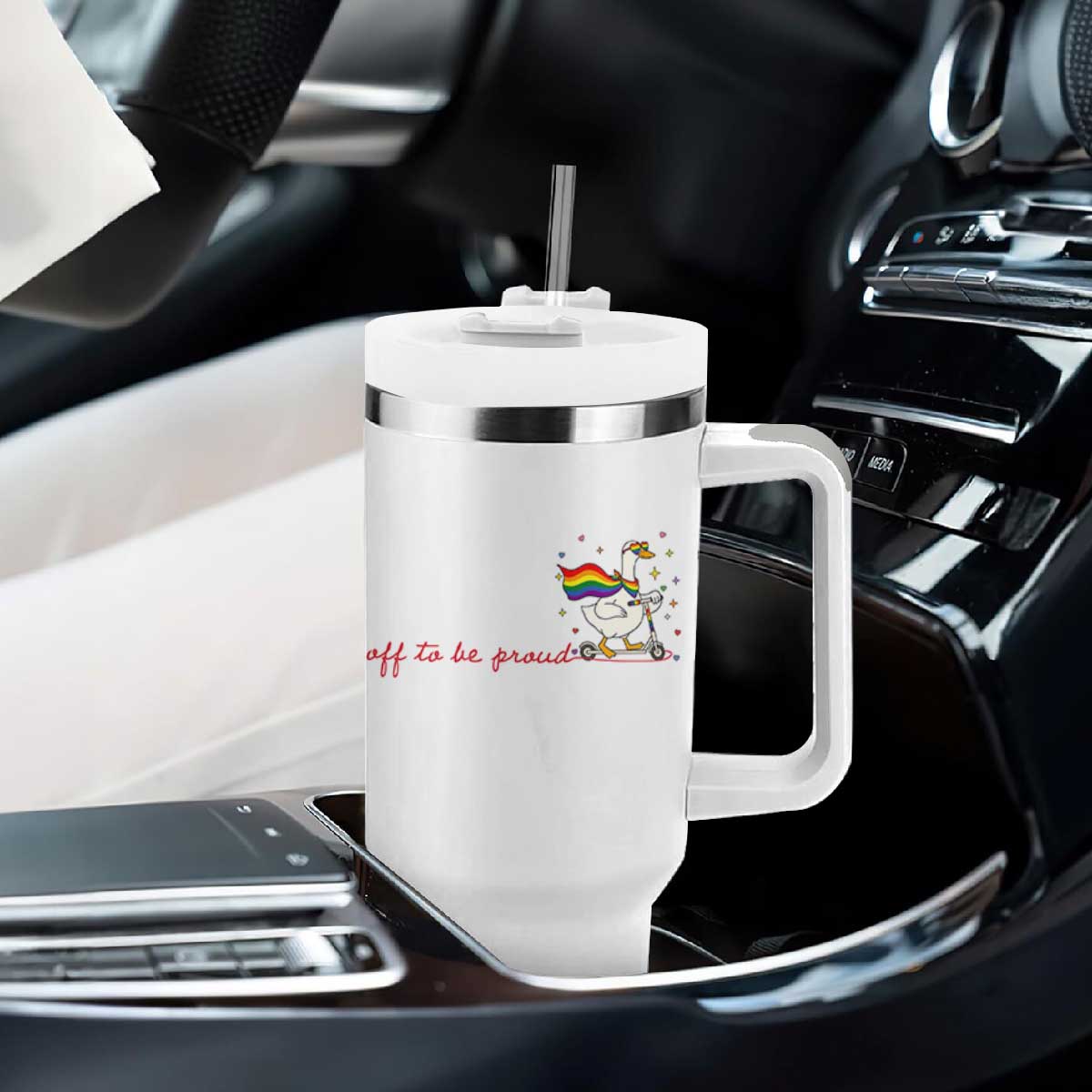 Silly Goose LGBTQ Pride Tumbler With Handle Off To Be Proud TS14 Print Your Wear
