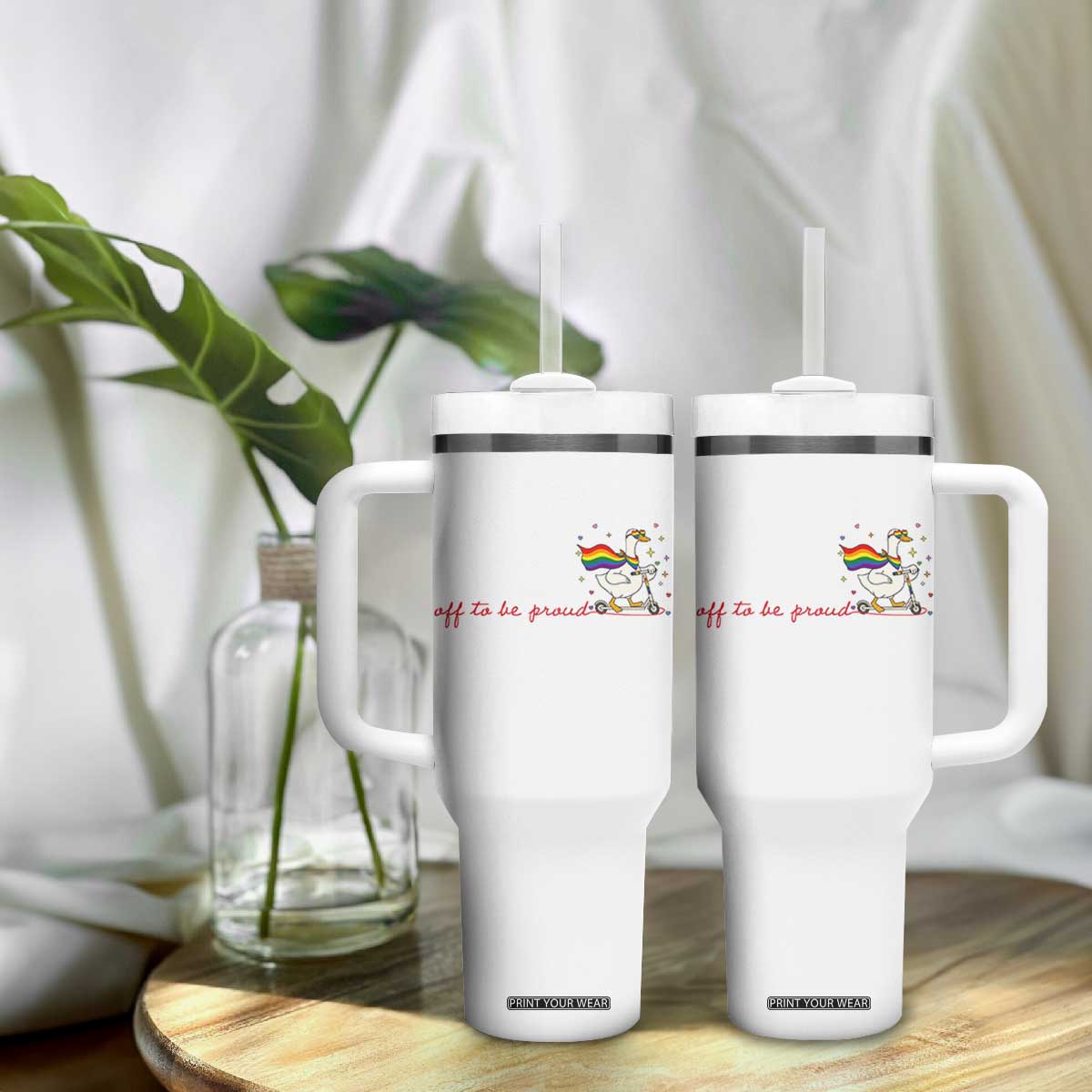 Silly Goose LGBTQ Pride Tumbler With Handle Off To Be Proud TS14 Print Your Wear