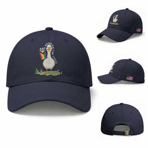 Silly Goose LGBTQ Rainbow Baseball Cap Funny Gay Pride Month TS14 Baseball Cap Universal Fit Navy Print Your Wear