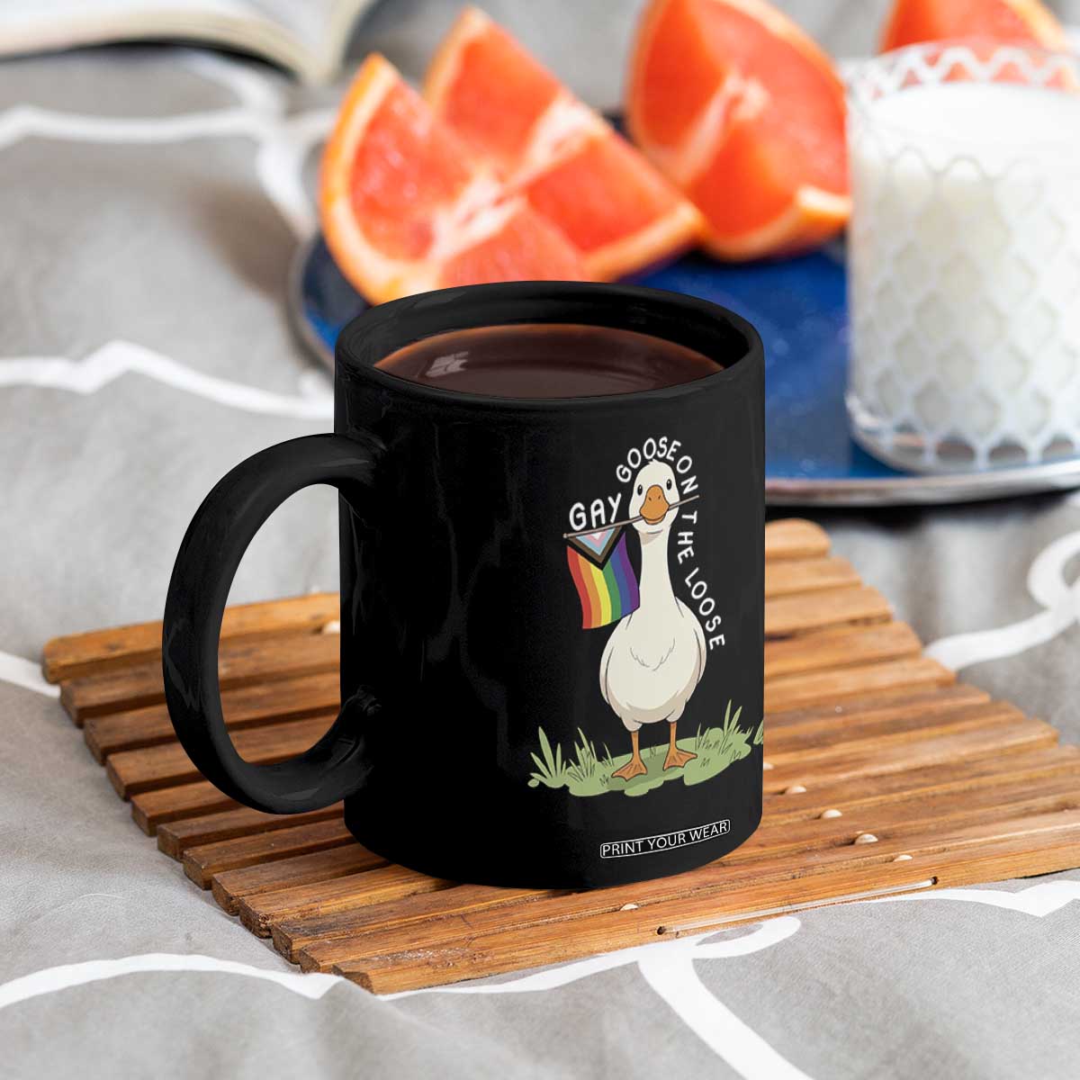 Silly Goose LGBTQ Rainbow Coffee Mug Funny Gay Pride Month TS14 Print Your Wear
