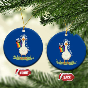 Silly Goose LGBTQ Rainbow Ceramic Ornament Funny Gay Pride Month TS14 1pc Blue Print Your Wear