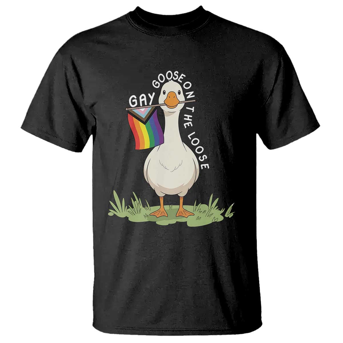 Silly Goose LGBTQ Rainbow T Shirt Funny Gay Pride Month TS14 Black Print Your Wear