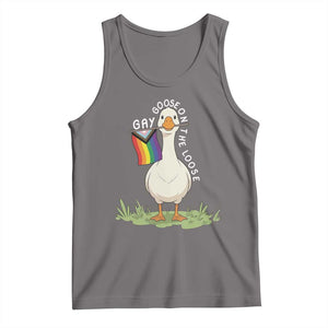 Silly Goose LGBTQ Rainbow Tank Top Funny Gay Pride Month TS14 Deep Heather Print Your Wear