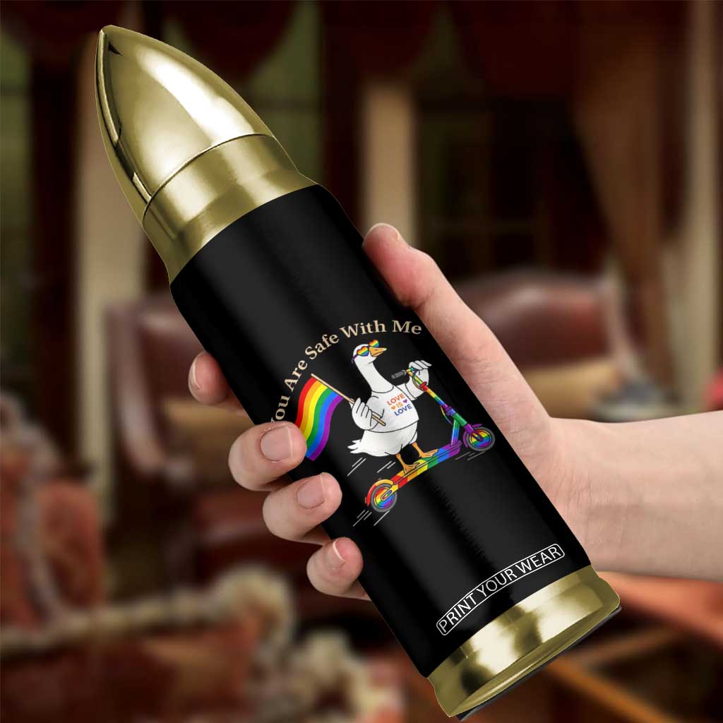 You Are Safe With Me Bullet Tumbler LGBTQ Pride Goose Rainbow TS14 Print Your Wear