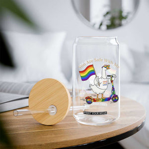 You Are Safe With Me Glass Can LGBTQ Pride Goose Rainbow TS14 Print Your Wear