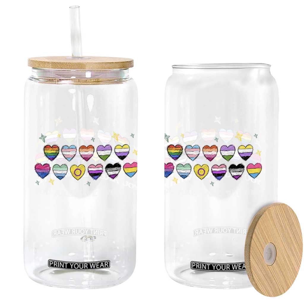 You Are Safe With Me Glass Can LGBTQ Support Rainbow Flags Ally TS14 Print Your Wear