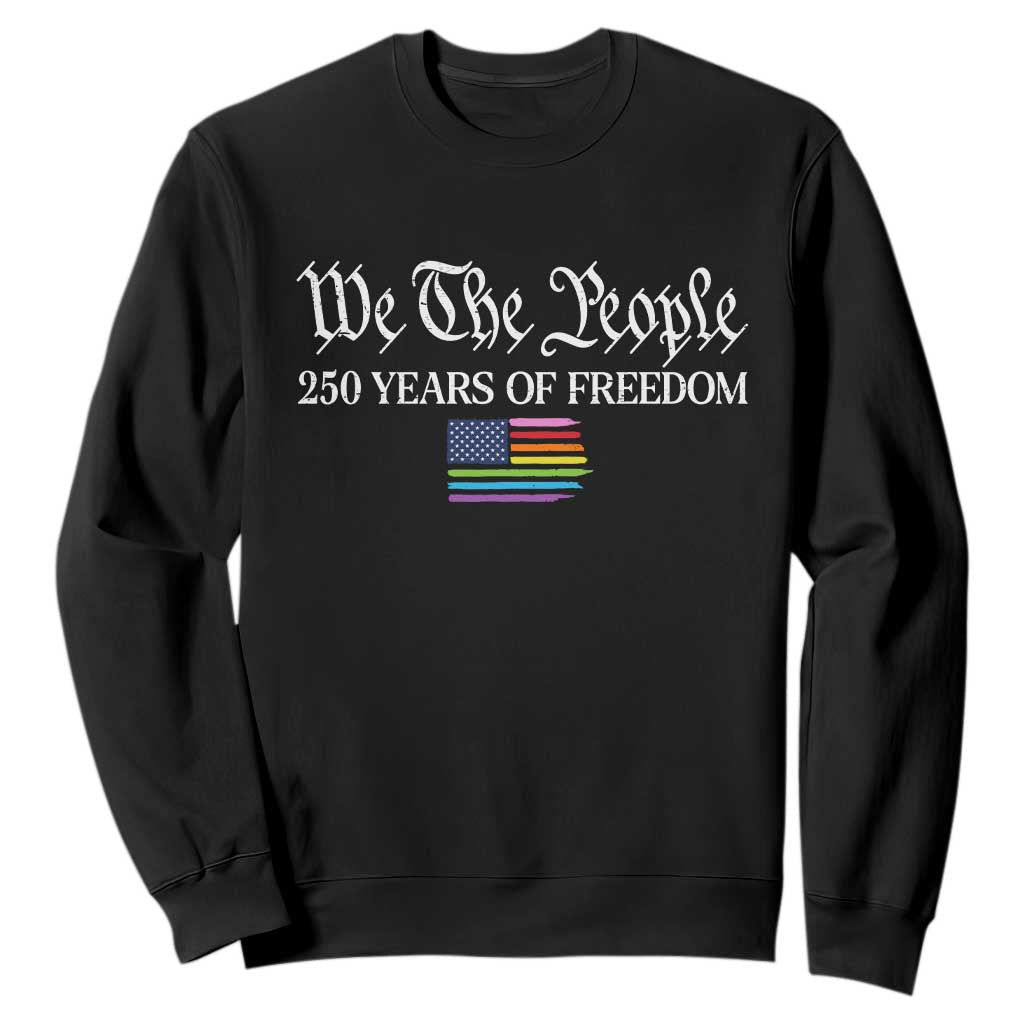 We The People Means Everyone Sweatshirt LGBTQ Gay Pride Rainbow Flags TS14 Black Print Your Wear