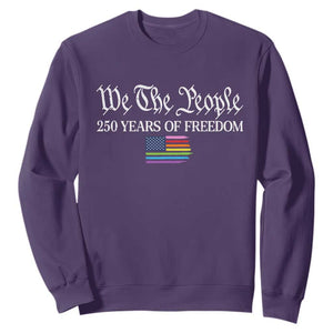 We The People Means Everyone Sweatshirt LGBTQ Gay Pride Rainbow Flags TS14 Purple Print Your Wear