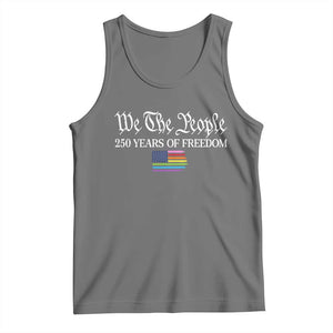 We The People Means Everyone Tank Top LGBTQ Gay Pride Rainbow Flags TS14 Black Heather Print Your Wear