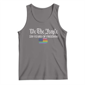 We The People Means Everyone Tank Top LGBTQ Gay Pride Rainbow Flags TS14 Deep Heather Print Your Wear