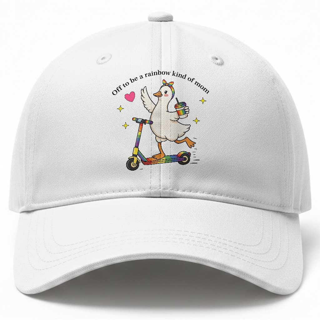 Off To Be Rainbow Kind Of Mom Baseball Cap LGBTQ Goose Mom Rainbow TS14 Print Your Wear