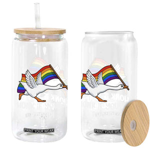 Silly Goose LGBTQ Rainbow Glass Can Honk If You're Proud TS14 Print Your Wear