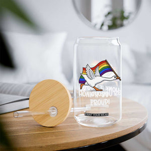 Silly Goose LGBTQ Rainbow Glass Can Honk If You're Proud TS14 Print Your Wear