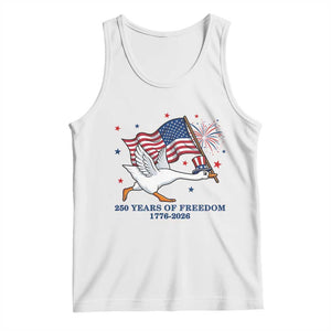 Freedom 250th Anniversary Tank Top Funny 4th Of July Silly Goose TS14 White Print Your Wear