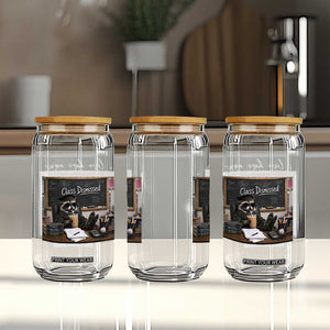 Funny Raccoon Graduation Glass Can I Live Here Now TS14 Print Your Wear