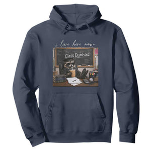 Funny Raccoon Graduation Hoodie I Live Here Now TS14 Navy Print Your Wear