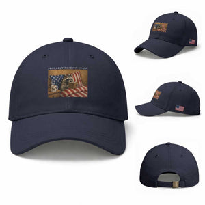 Probably Reading Trash Racoon Baseball Cap Funny Racoon Book Lover 4th of July TS14 Baseball Cap Universal Fit Navy Print Your Wear