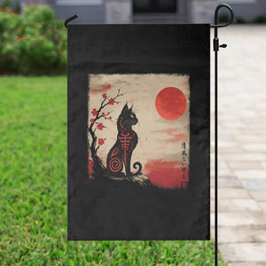 Kawaii Anime Cat Japanese Cherry Blossom Garden Flag TS14 Print Your Wear