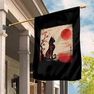 Kawaii Anime Cat Japanese Cherry Blossom Garden Flag TS14 Print Your Wear