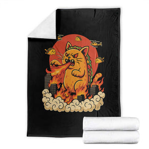Tacocat Monster Throw Blanket Funny Cats Taco Lovers TS14 Black Print Your Wear