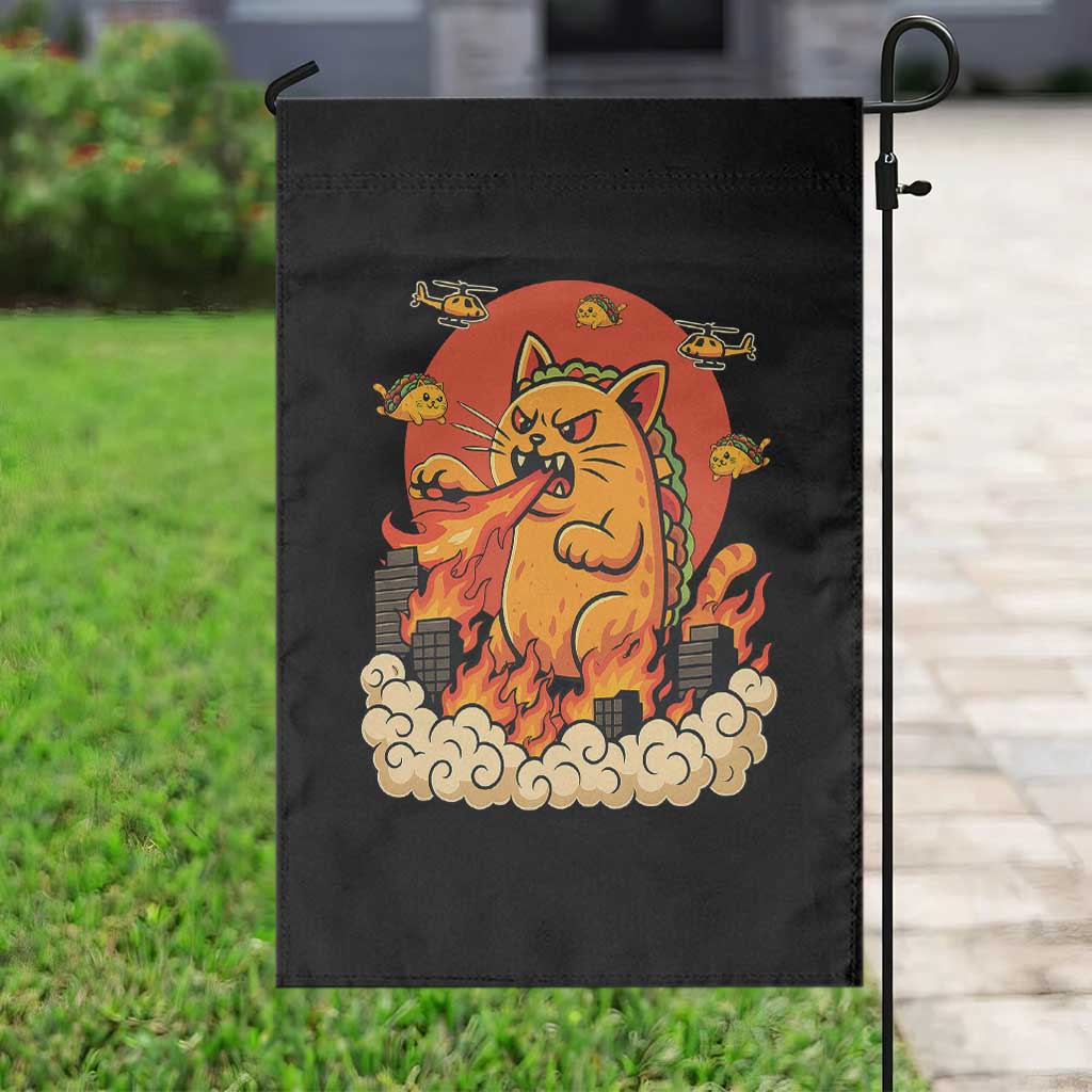 Tacocat Monster Garden Flag Funny Cats Taco Lovers TS14 Print Your Wear