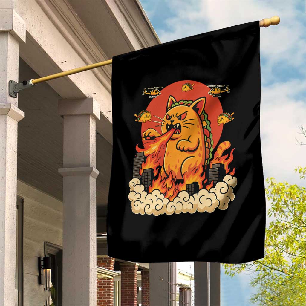 Tacocat Monster Garden Flag Funny Cats Taco Lovers TS14 Print Your Wear